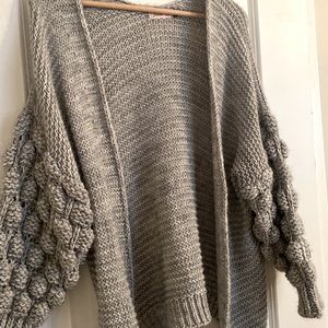 Grey Sweater with detailed sleeves